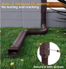 Rain Gutter Downspout Extensions, Downspout Extender for Rainwater Drainage F…