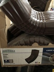 10X New Amerimax 3X4 Brn Aluminum A-Elbow Aluminum Made In USA Gutter Elbow