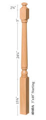 Colonial style Red Oak Railing Post Set Wooden 4040-4042-4043-4045-4046