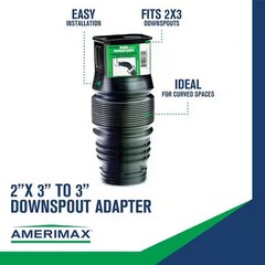 Downspout Adapter 2×3 to 3 Inch Corrugated Drain Pipe FLEX Drain Connector