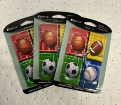 *NEW* Sports Elumina Light Wall Switch Plate Metal Boys – 3 Pack