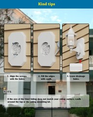 Siding Light Mounting Block, 8141DBL White Outdoor Mounting Plate kit with Bu…