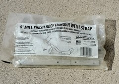 Amerimax 21-030PK 5″ Roof Metal Gutter Hanger With Strap Aluminum 4 BRACKETS USA