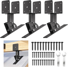 Adjustable Pergola Roof Bracket Kit for 4×4/4×6 Lumber – 3 Pieces