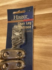 Hager CD1996 ABA, 1″ Chair Leg Brace, 4 pk. with Screws, FREE SHIPPING