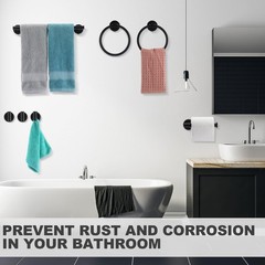 Blulu 20 Pcs Bathroom Hardware Set Stainless Steel Towel Bar Set Includes 16