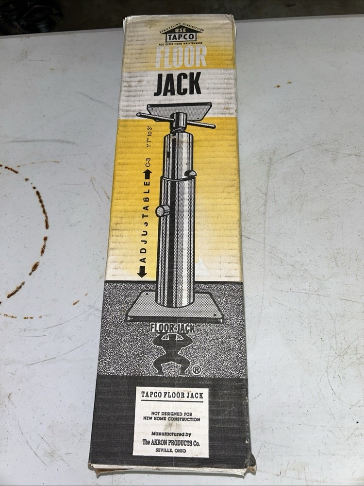 New Adjustable Floor Jack C-3 Akron Products for Floors Up to 3 Feet High