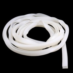 Silicone Rubber U-shape Strip White High Temp Door Window Edging Trim Seal Strip