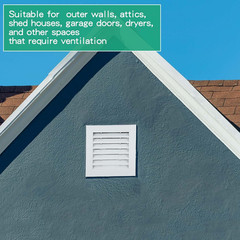 2 Pcs 12″ X 12″ Gable Vent Aluminum Alloy Wall Vents Shed Attic Window with Scre