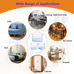4Pcs Chair Leg Cap PVC Soft Rubber Chair Feet Pad Furniture Protective Covers
