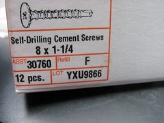 Cement Board Screws, Self-Drilling, #8 x 1.25-In., 84-Pk. (C)