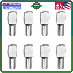 100 Pcs Shelf Pins, 5mm Spoon Shape Nickel Plated Shelf Support Pegs for Bookshe