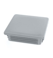 10x Square Tube Lamellar Plug 32×32 mm Quadrat Grey End Caps Plastic