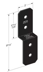 Simpson Strong-Tie 3 in. ZMAX Black Deck Joist Tie APVDJT2-4 (Lot of 24)
