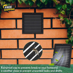 8 Pack 6×6 Aluminum Gable Attic Vents Louver Wall Vent w/ Screen Mesh Silver