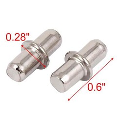 5mm Metal Furniture Cupboard Shelf Pins Pegs Supports Holder 10 Pcs