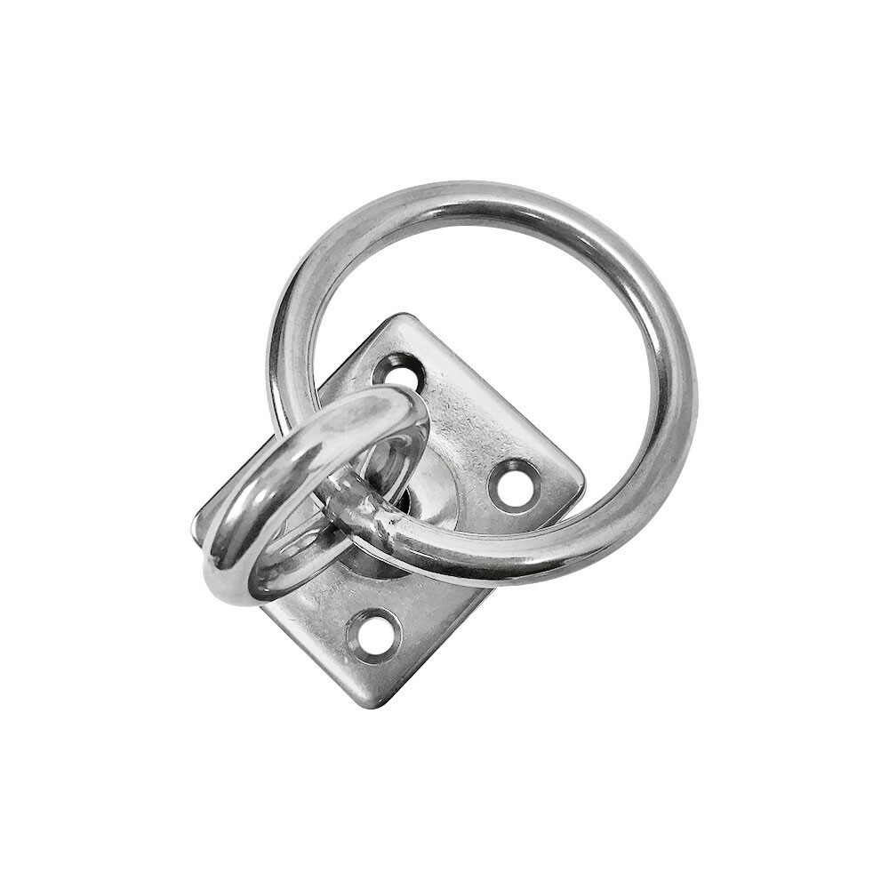Marine hardware Swivel Pad Eye Plate Square With Ring 1/4″ Welded Formed 380Lbs