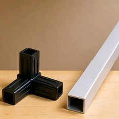 Plastic Three Way Tee Fittings 16pcs Compatible with For 20mm Square Tube
