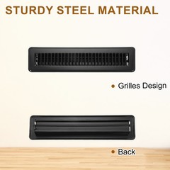 6 Pieces for 2×14 Inch Black Pot Cover, Walkable Floor Grill