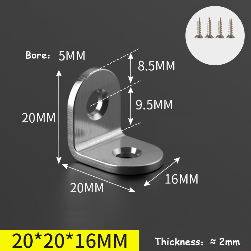 Stainless Angle Code Right Angle/Flat Straight L Shape Corner Brace Mend Bracket