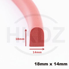 Red Silicone Foam D Profile Oven Cooker Door Seal Replacement Gaskets Strip