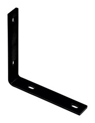 National Hardware 8.25 in. H X 1.5 in. W X 0.25 in. D Black Carbon Steel