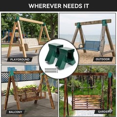 Origle A-Frame Swing Set Bracket Kit 2-Piece Wood Swing Hardware For Outdoor