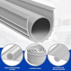 DGSL Garage Door Seals Bottom Rubber，Weather Stripping Sealing 16 Ft, Gray