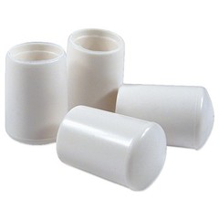 Furniture Leg Tip, White Vinyl, 1/2-In., 4-Pk. – F32013TV