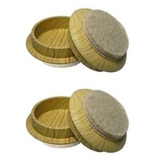 Wood Grain Furniture Cups Floor Protectors Felt 1 3/4″ 4 Pack 31967TV