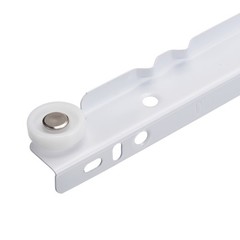 16″ Keyboard Slide Glide Roller Wheel Cabinet Drawer Runner White 1 Pair