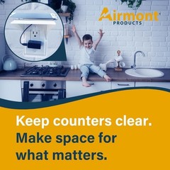 Airmont Products Outlet Shelf with Cord Storage – Wall Mount Organizer