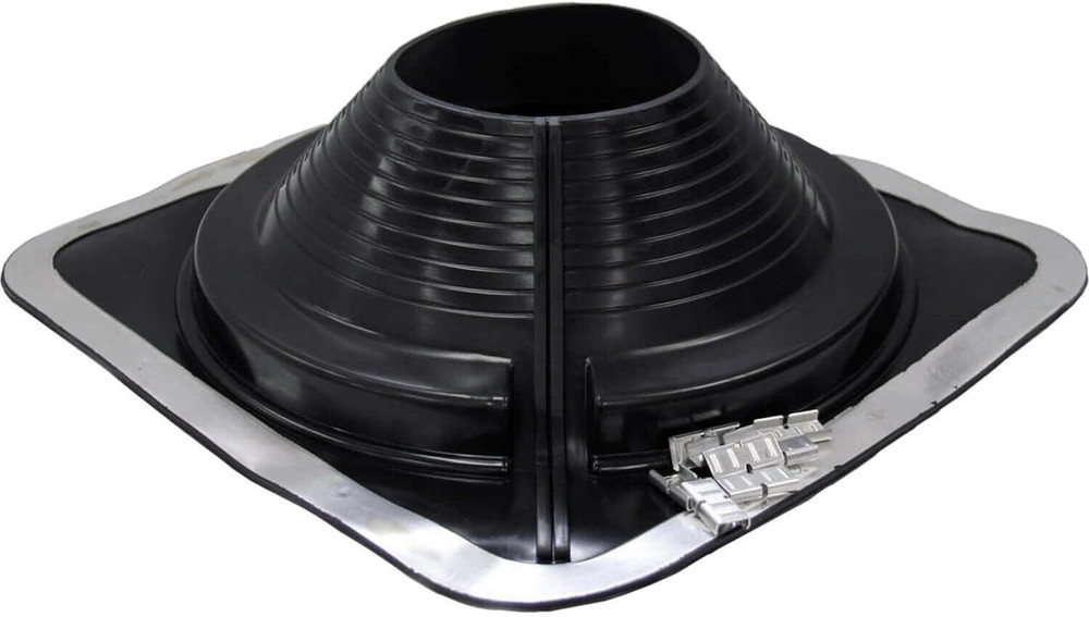 DEKTITE Black EPDM Pipe Flashing Boot 7″ to 13″ – Durable & Weatherproof