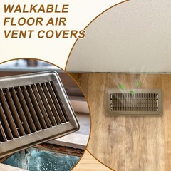 6 Pieces for 2×14 Inch Black Pot Cover, Walkable Floor Grill