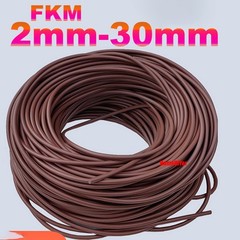 Solid Fluorine Rubber Sealing Strips-FKM Brown O Ring Seals Gasket Dia 2mm-30mm