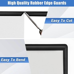 U-Shaped Rubber Sealing Strip Flat/Round Bottom Edging Trim Seal Protector Strip