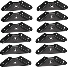 12 Pcs Steel Corner Braces Joint Trapeziform Angle Code Brackets | 4.1″ Black…