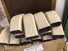 LOT 40 Aluminum Gutter Downspout Style 3 A Elbows Offset Tan 2 1/4″ x 3″