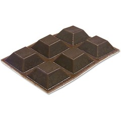 Vinyl Bumpers, Self-Adhesive, Brown, Square, 3/4-In., 6-Pk. – F32039TV