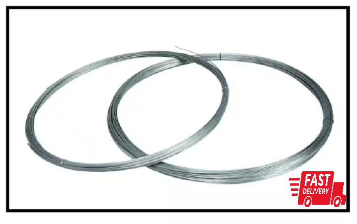 Durable 12.5-Gauge 10 Lbs. 392Ft Galvanized Coil Smooth Wire for Farm Home Shop