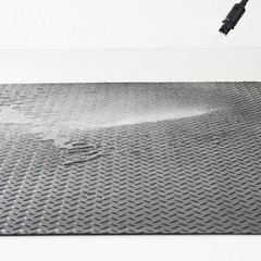 Diamond-Plate Rubber Flooring Roll, 3 mm x 4 ft x 6 ft Garage Floor Mat, SBR Rub