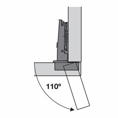 Hafele Salice 110° Hinge Full Overlay With Dowels – 1 Pair