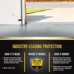 Xcluder Stainless Steel Garage Door Rodent 2 Kit (Pack of 4), Gray