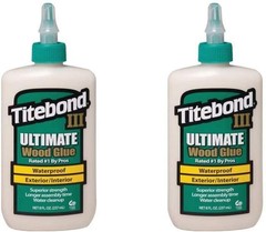 Franklin Titebond III Ultimate Wood Glue, 8 Oz, Bottle, Brown, Liquid – 1413 (2)