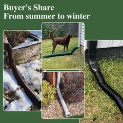Gutterlix 1 Pack Flexible Gutter Adjustable (21″ to 67″), 1 Brown