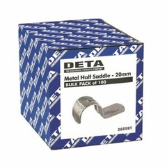 DETA 20mm Metal Conduit Half Saddle – 100 Pack