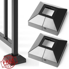 Brukid 1.25″ Post Base Cover Black 2 Pack