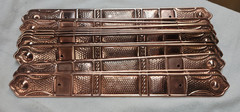 25 FITRITE 3″JR COPPER GUTTER DOWNSPOUT STRAP VNTG UNUSED 14 3/8″ Great Price!