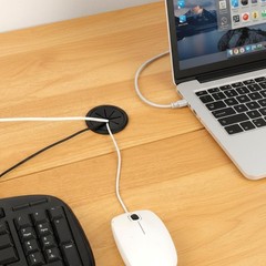 8 Pcs Black Desk Grommet, 2 Inch Desk Hole Cover for Cables, Grommet Cover wi…