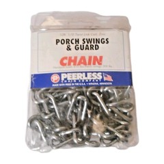 PEERLESS PORCH SWING & GUARD CHAIN 10 ft. 1/0 Twist Link Coil Zinc 415 Lbs. Max.